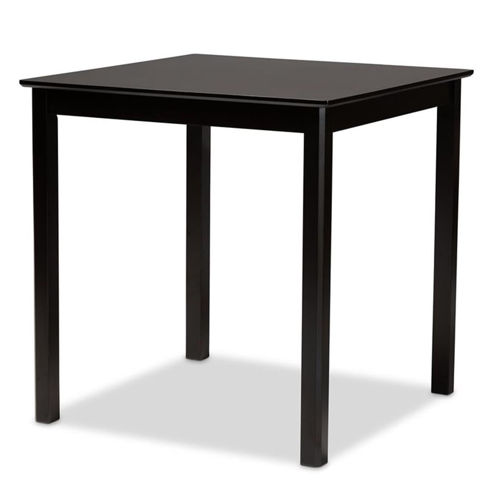 Nicolette Modern and Contemporary Sand Fabric Upholstered and Dark Brown Finished