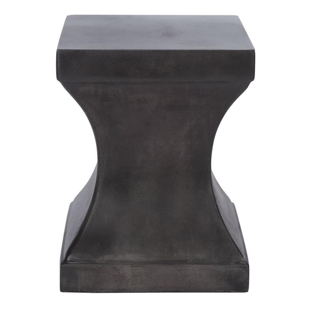 Outdoor Curby Black Modern Concrete Accent Table