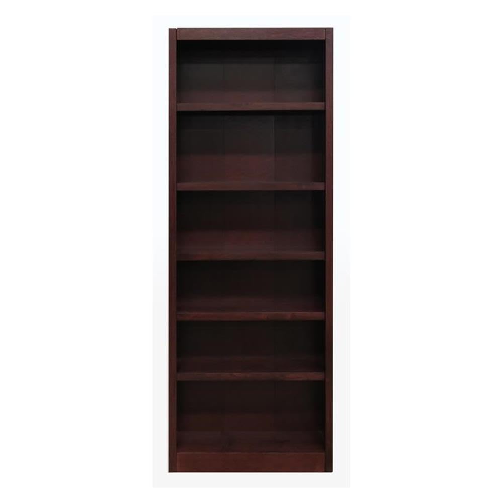 In Wood Midas Six Shelf Bookcase 84" H Cherry Finish