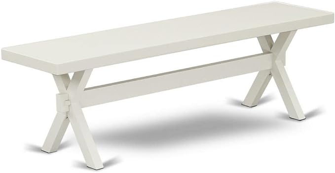 X-Style Modern Dining Bench with Wood Seat