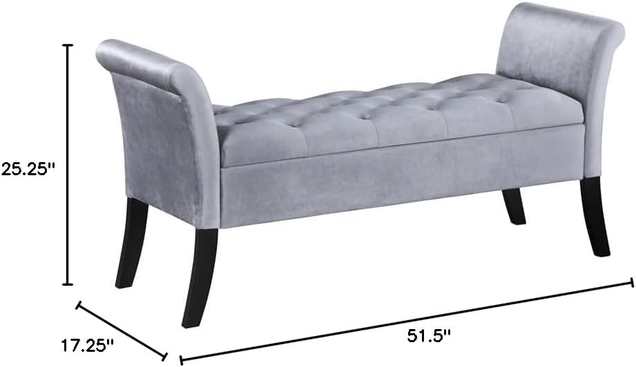 Storage Bench, Silver