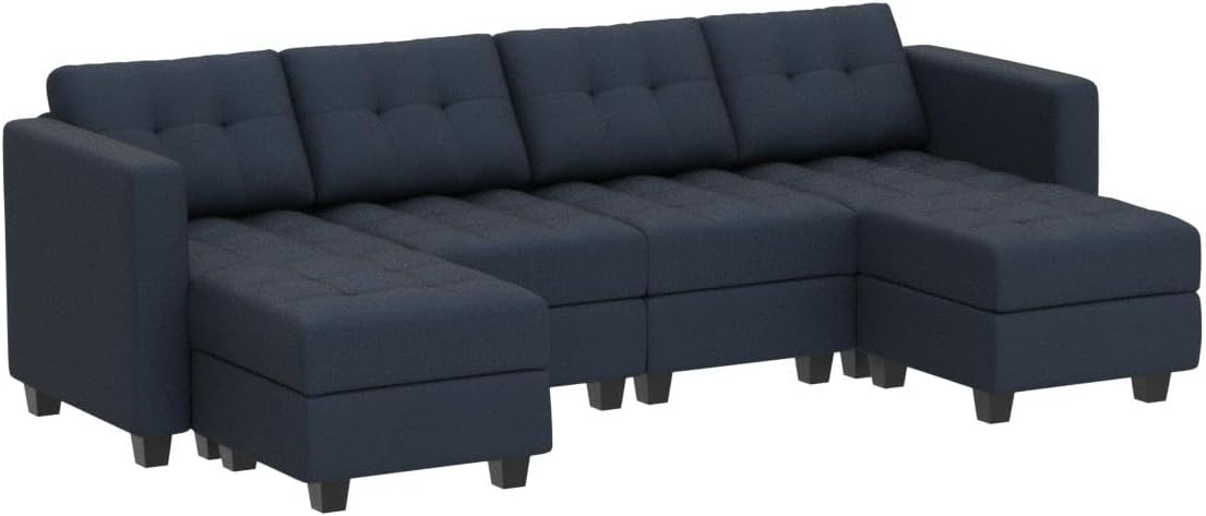 Reversible Storage Modular U-Shape Sectional Sofa Couch