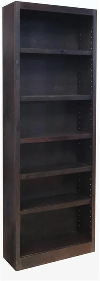 In Wood Midas Six Shelf Bookcase 84" H Cherry Finish