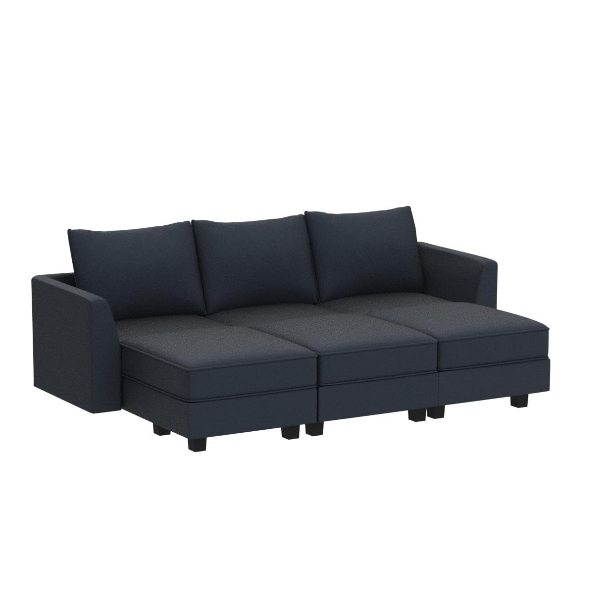 Modular Sectional Sleeper Sofa with Storage Seat Velvet Sectional Sofa