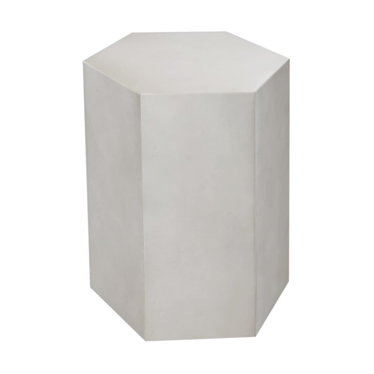 Concrete Accent Table, Hexagon Patio Side Table 14.5''Wx20''H