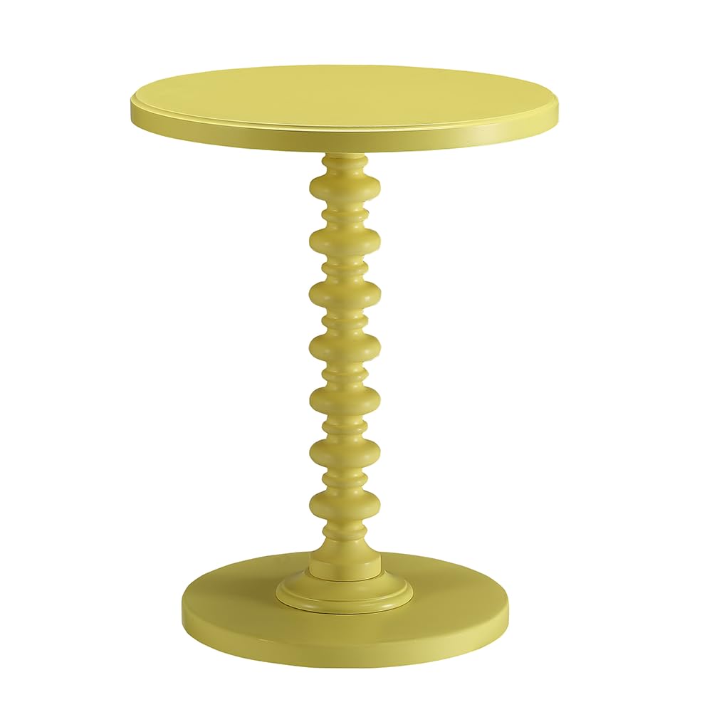 Round Pedestal Table Wood Side Table, Accent Martini Table Drink Table Coffee