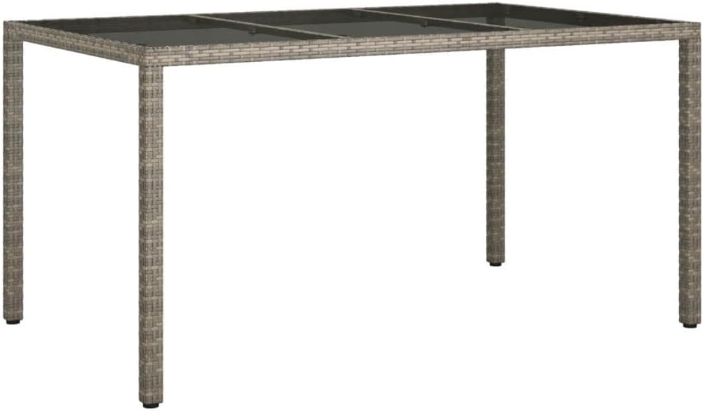 Outdoor Dining with 5 Piece Patio Dining Set, Comfortable Cushions, Durable Rattan, Gray