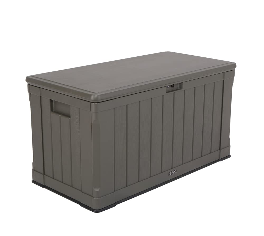 60089 Deck Storage Box, 116 gallon, brown
