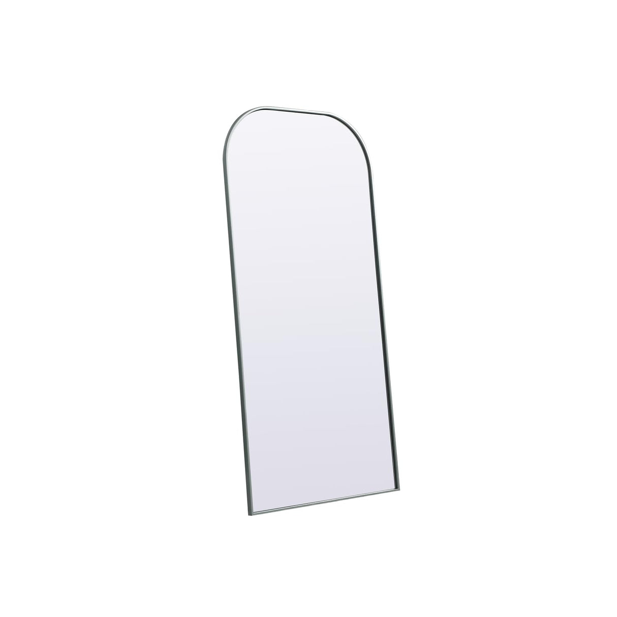 Blaire Arch Modern Wood/Iron Full Length Mirror in Black