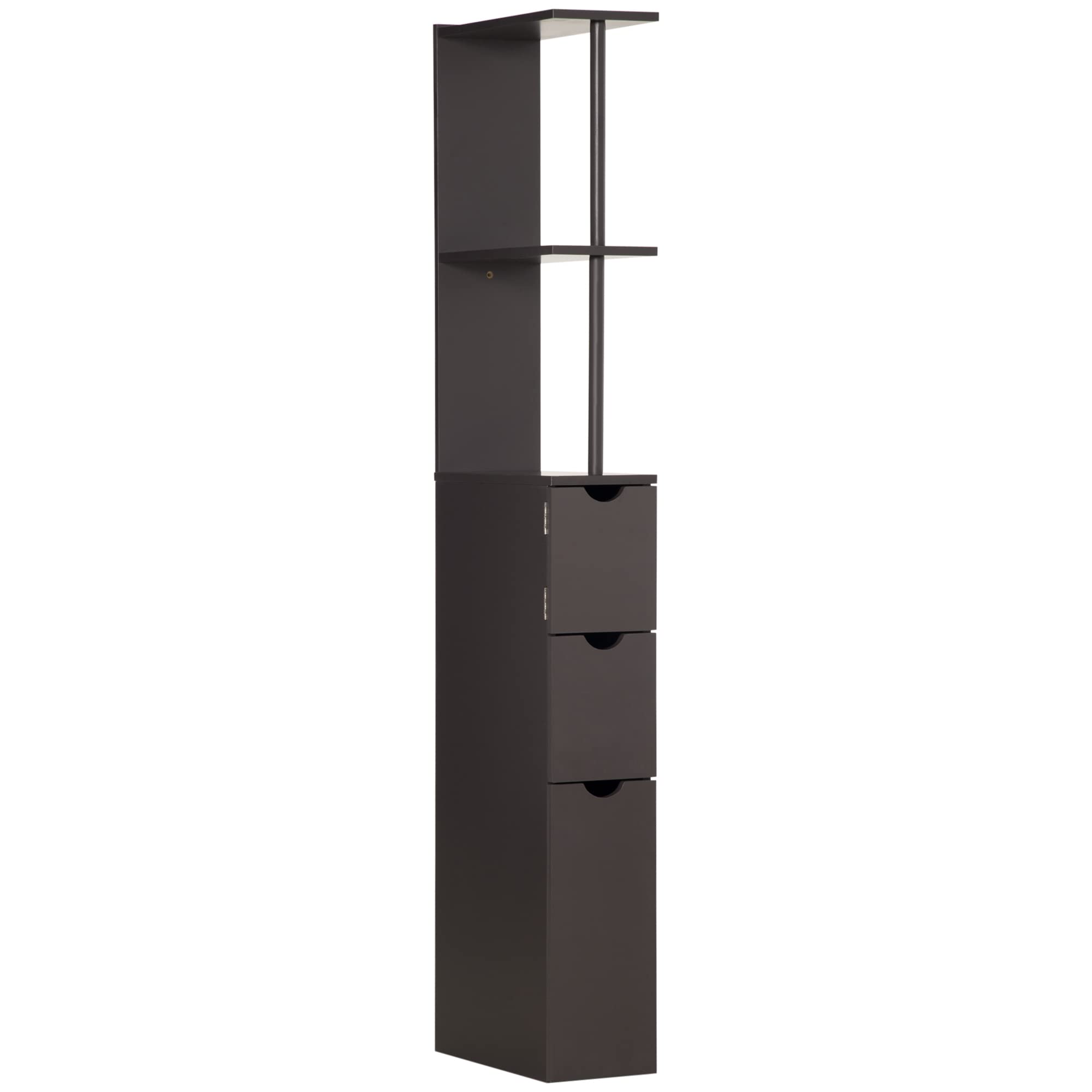 54" Tall Bathroom Storage Cabinet, Freestanding Linen Tower