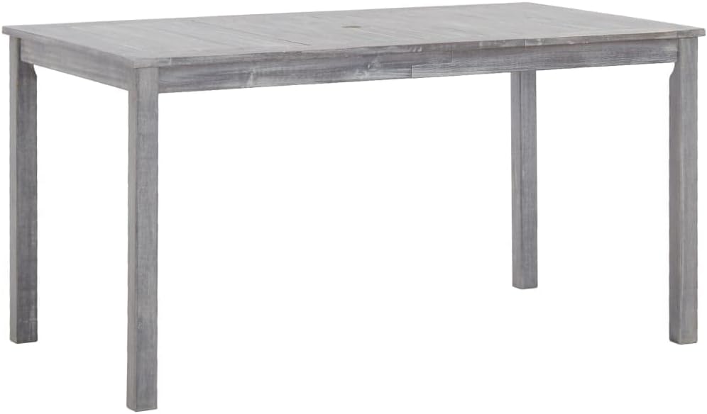 Outdoor Patio Dining Set Furniture 5 Pieces with 4 Armchairs and 1 Rectangular Acacia Wood Table