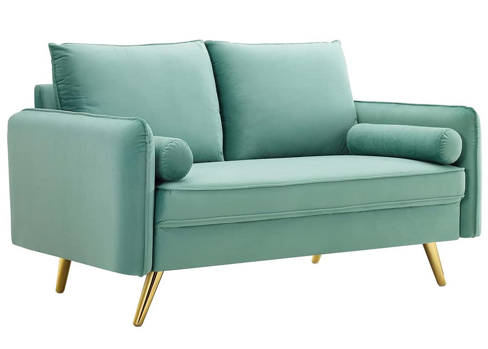 Revive Performance Velvet Loveseat, Mint