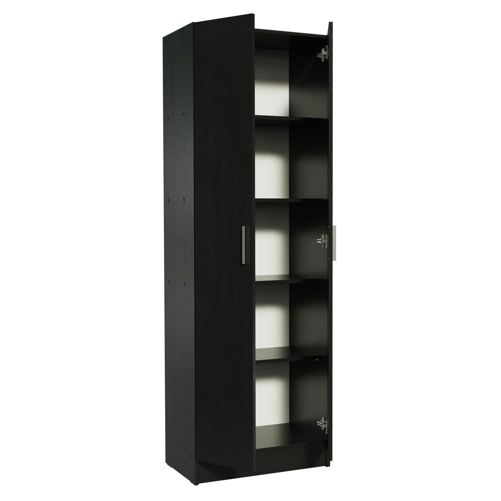 Storage Cabinet Armoire Closet with 2 Doors and 5 Utility Shelves 23" L Wooden