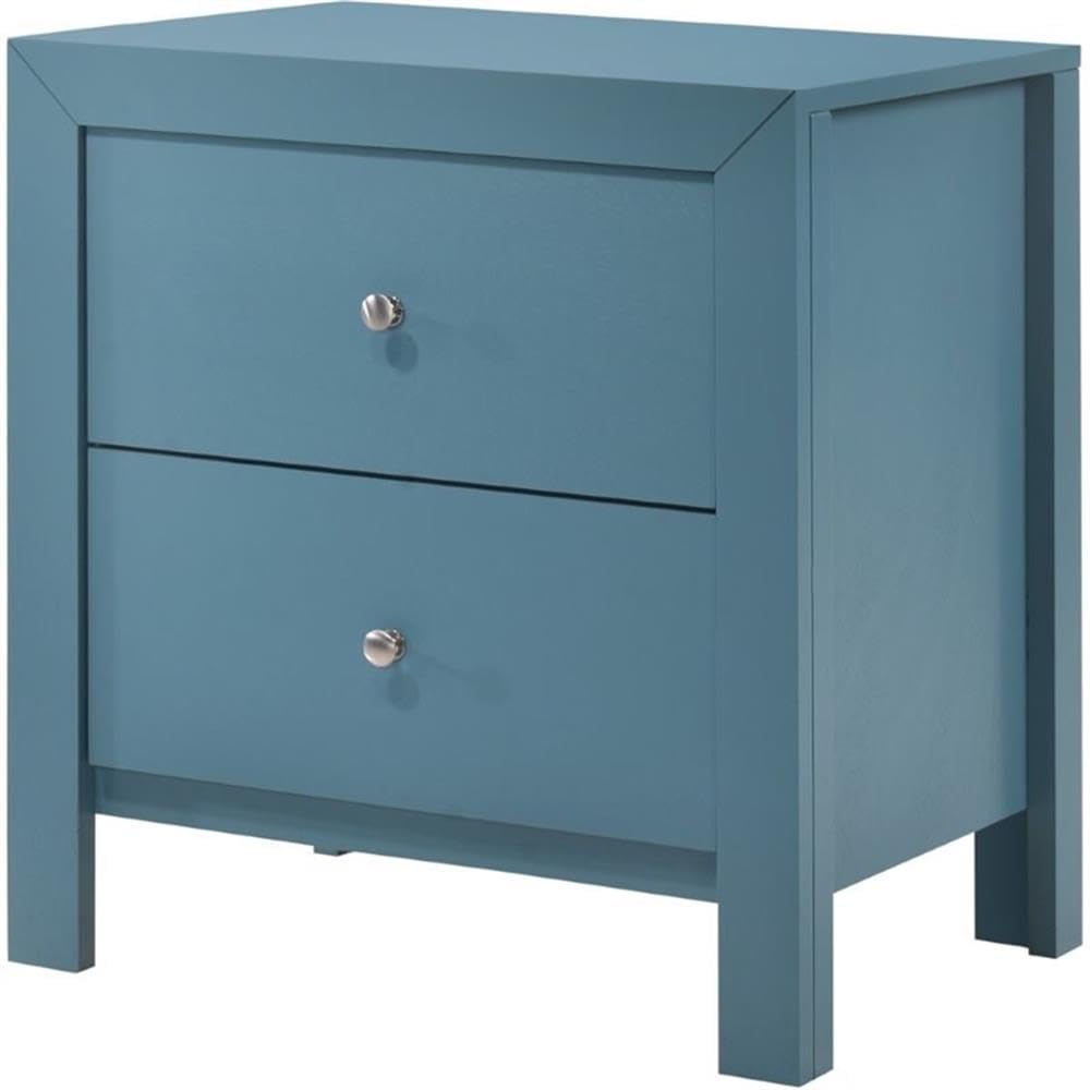 Burlington 2 Drawer Nightstand in Teal