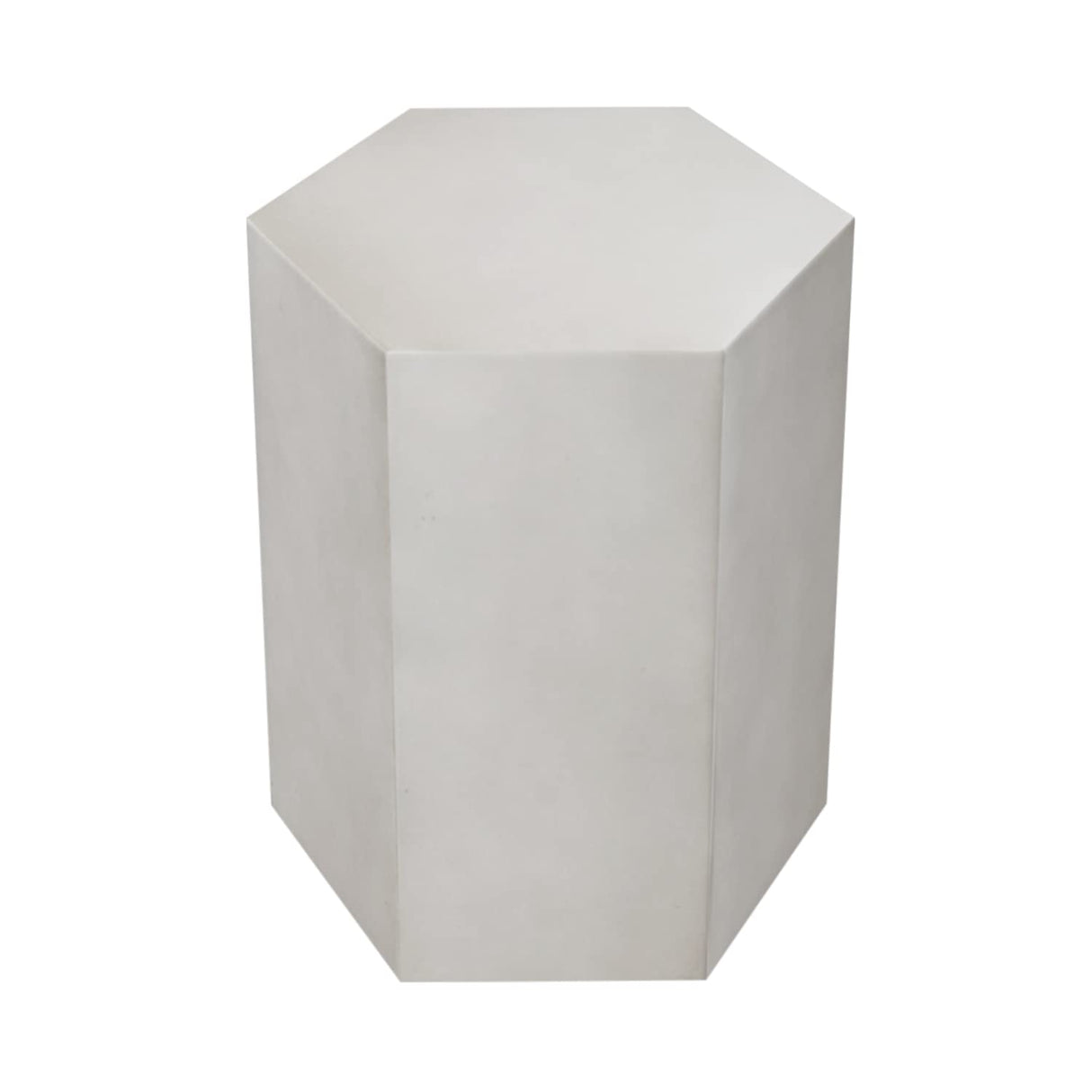 Concrete Accent Table, Hexagon Patio Side Table 14.5''Wx20''H