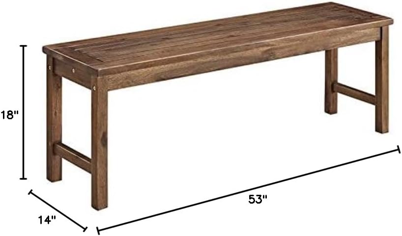 Acacia Wood Patio Bench in Brown