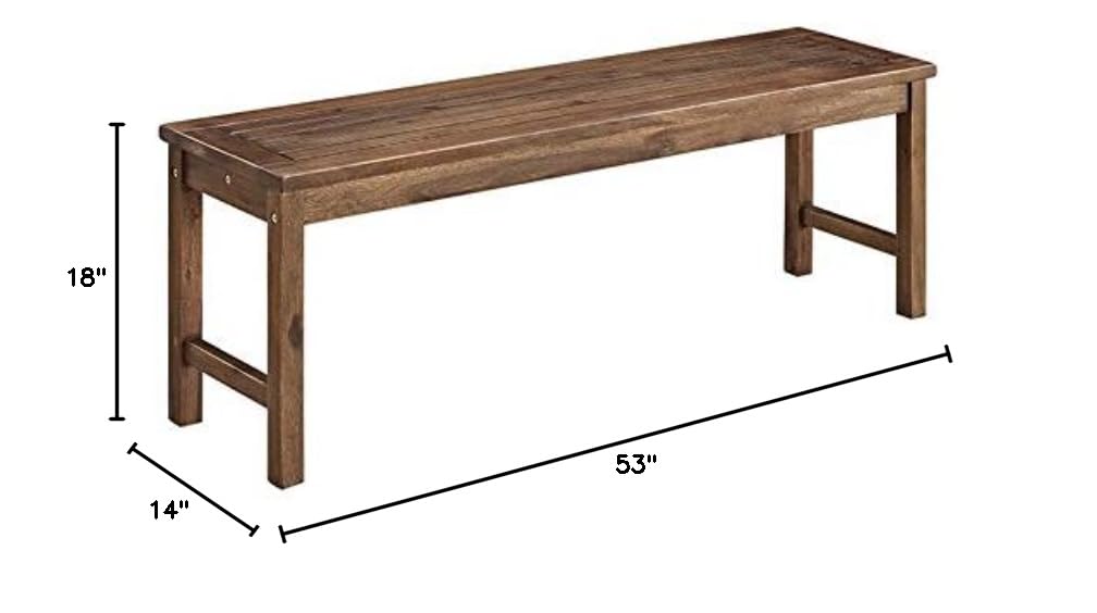 Acacia Wood Patio Bench in Brown