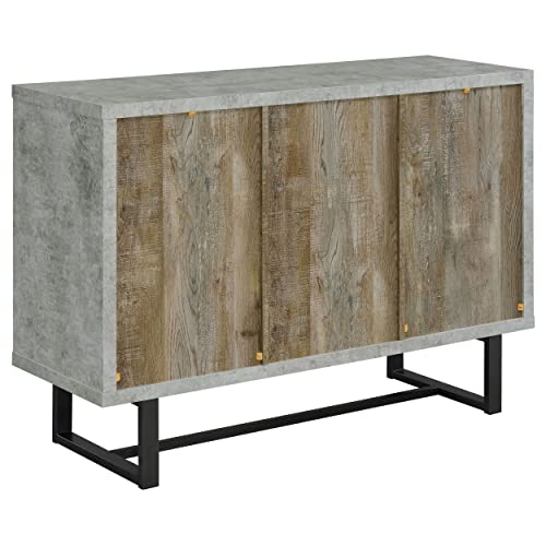 Abelardo 3-Drawer Accent Cabinet Weathered Oak and Cement