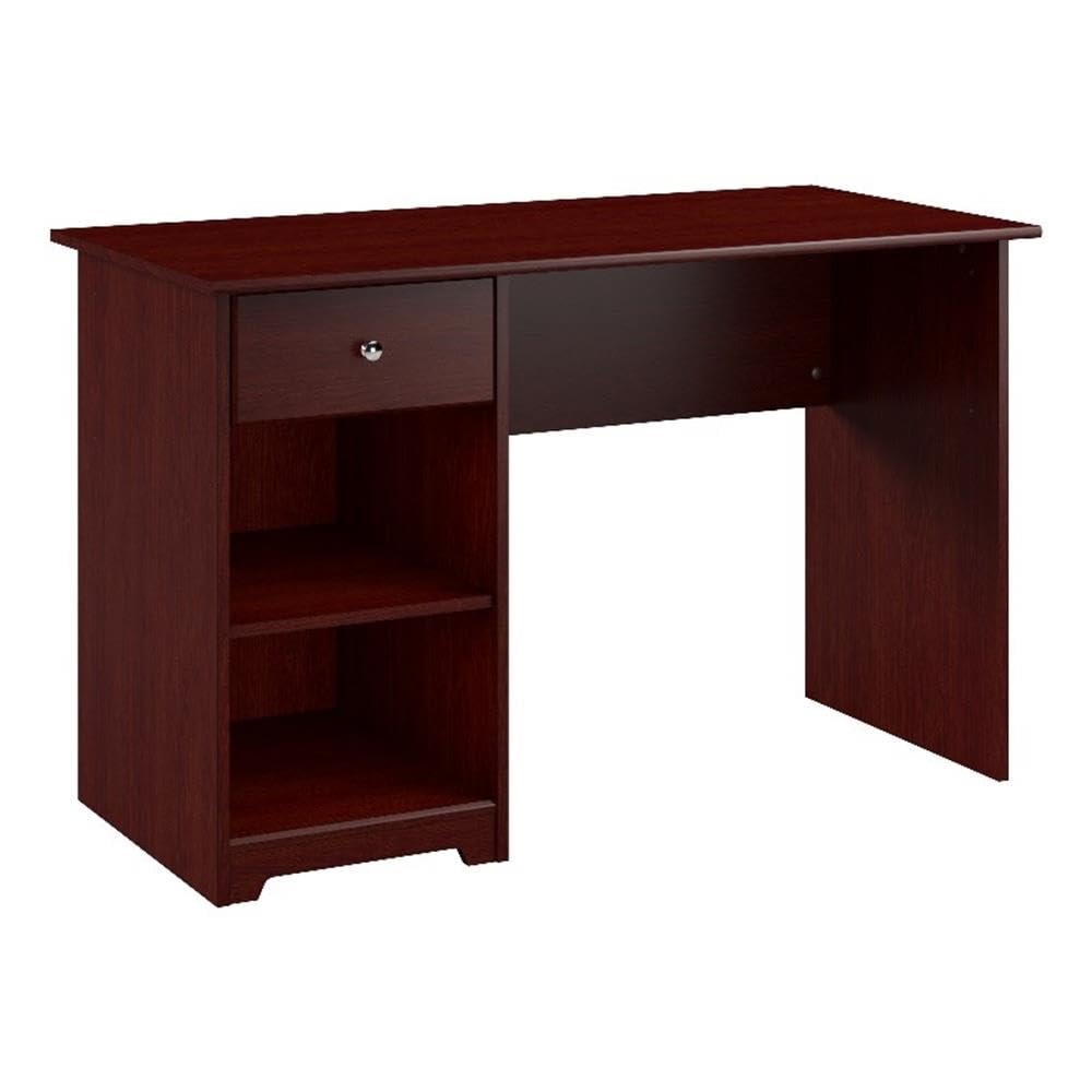 Cabot 48W Computer Desk with Storage in Harvest Cherry | Small Table