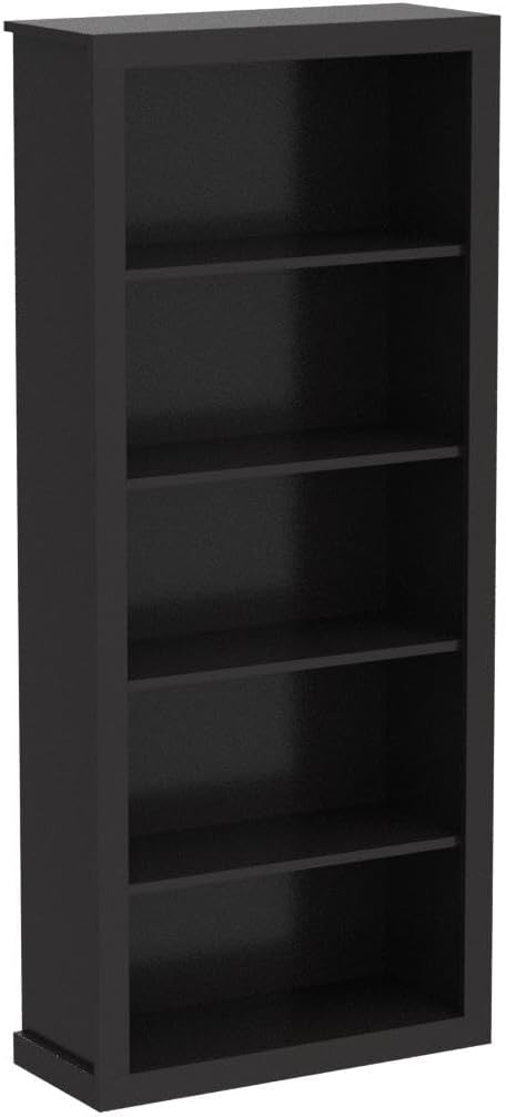 Sumac Bookcase, 5-Shelf Organizer for Bedroom Furniture or Home Office Furniture