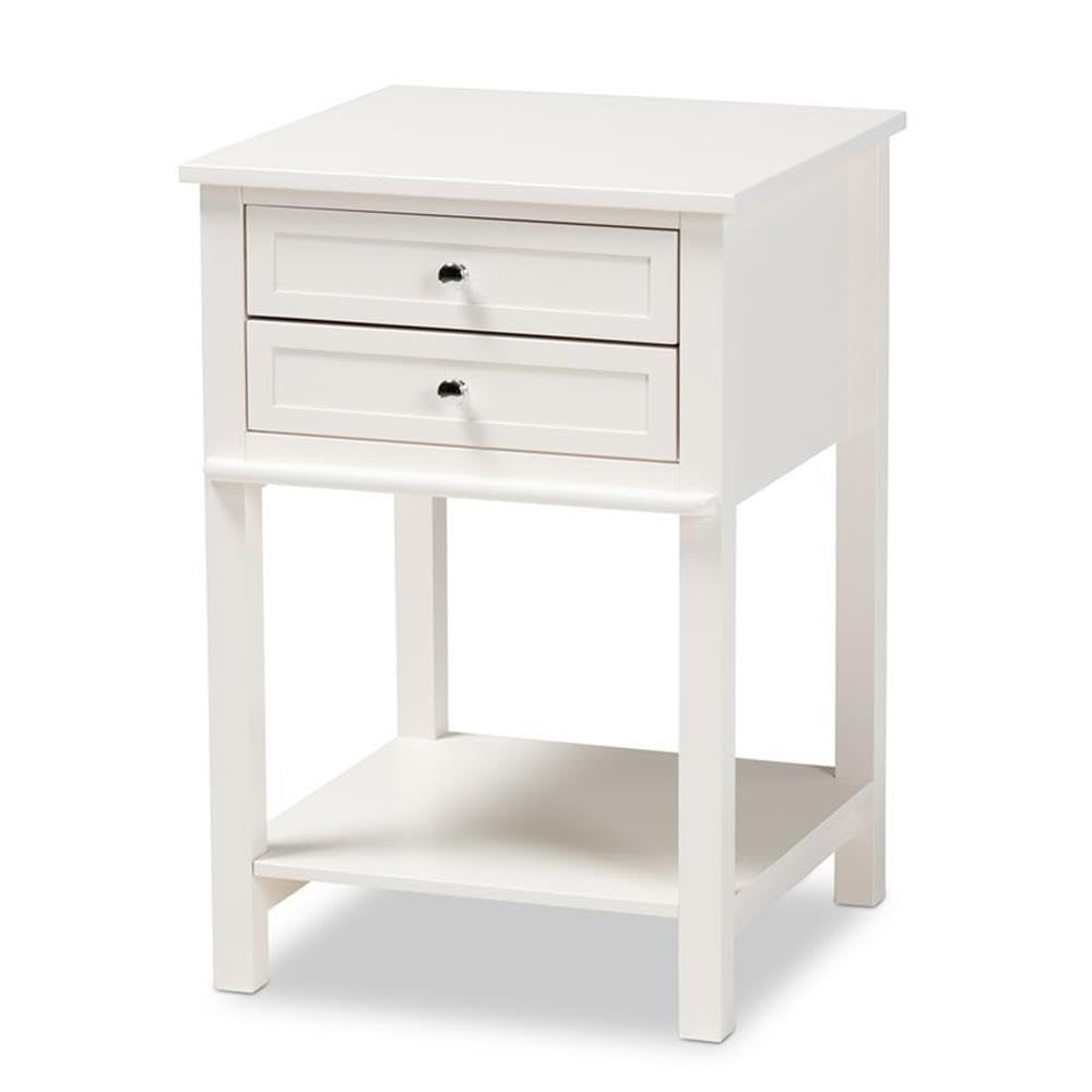 2-Drawer Wood Nightstand