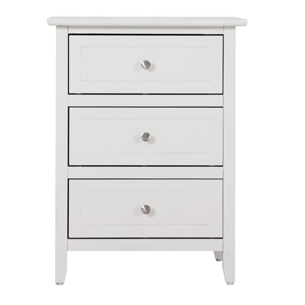 Daniel 3 Drawer Nightstand in White