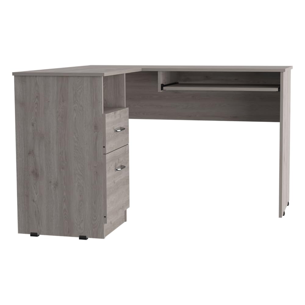 NicBex Kimberly-DW-00197-LWJ Home Office Desks, 47.2"x41.3"x30.4", Gray-1