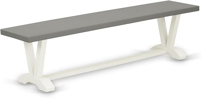 V-Style Dining Bench with Wooden Seat