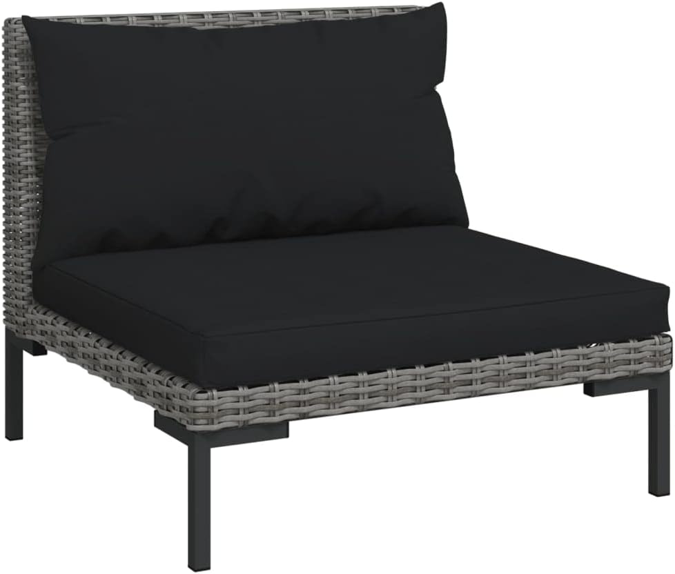 10 Piece Patio Lounge Set with Cushions - Weather-Resistant Poly Rattan Outdoor