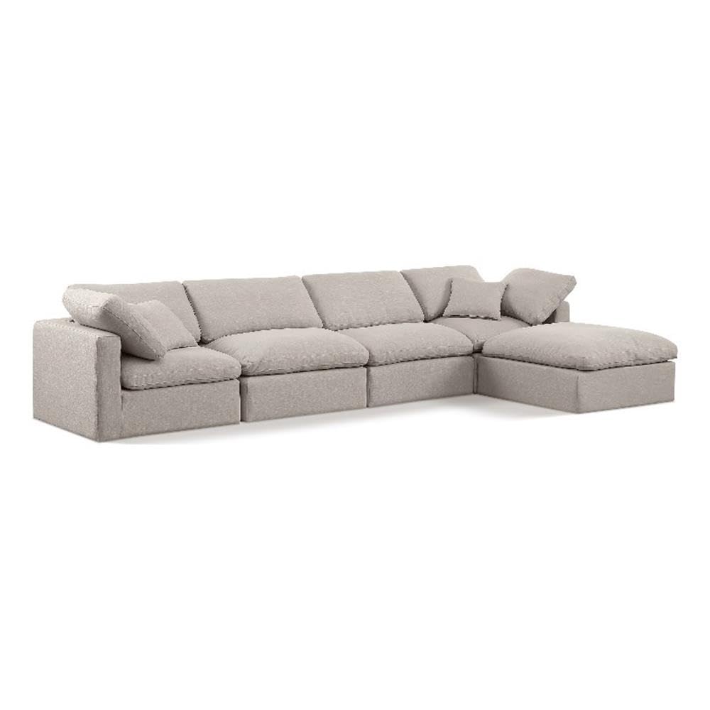 141Beige-Sec5A Indulge Collection Modern | Contemporary Modular Sectional