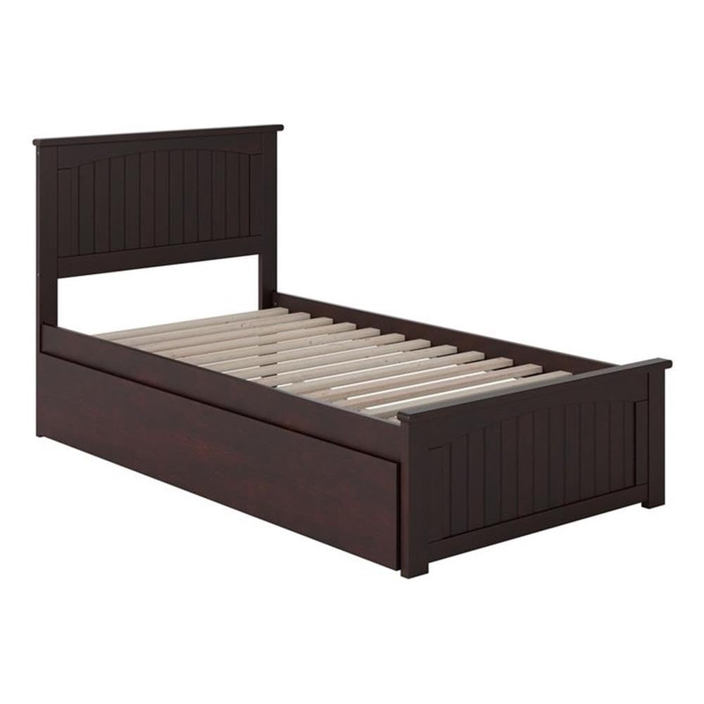 Twin Trundle Platform Bed in Espresso