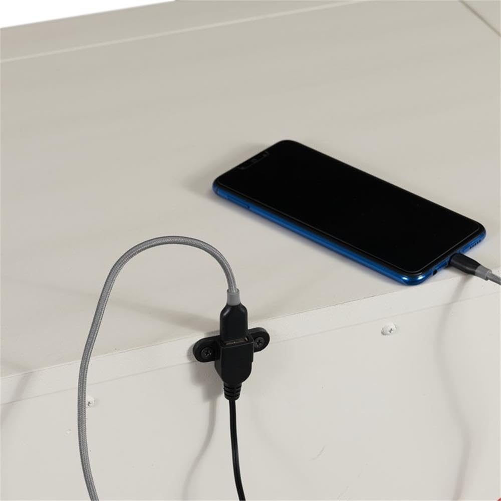 Furnishings Brooks 3-Drawer Nightstand with USB Ports