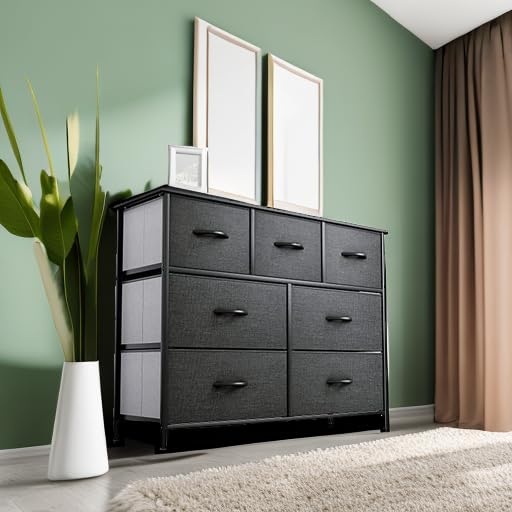 Fabric Dresser, Furniture Storage Tower Cabinet, Organizer for Bedroom, Living Room,