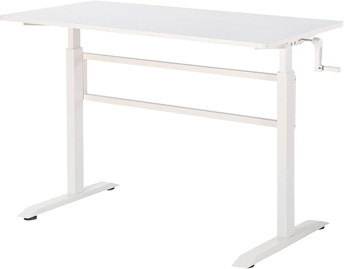 Manual Standing Desk Adjustable Height Heavy Duty Game Desk, Crank Adjustable Desk
