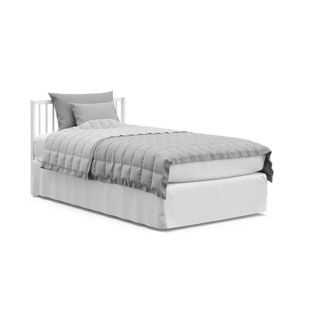 40.1" 4-in-1 Wood Convertible Mini Crib in White