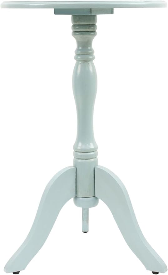 Simplify Round Pedestal Accent Side Table, Chic & Compact MDF Furniture for Traditional