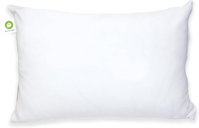 GhostBed Faux Down Pillow - Down Alternative with Breathable, Cool Microfiber Gel - Standard Size
