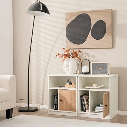 Nightstand Set of 2, Wooden Sofa Side End Table