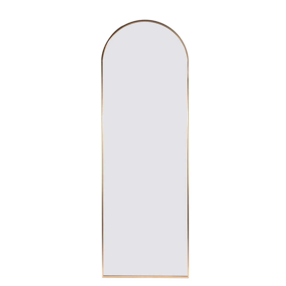 Gold Arched Full-Length Mirror with Stand – Metal Frame