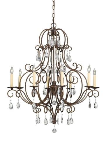 F2303/8MBZ Chateau Crystal Candle Chandelier Lighting