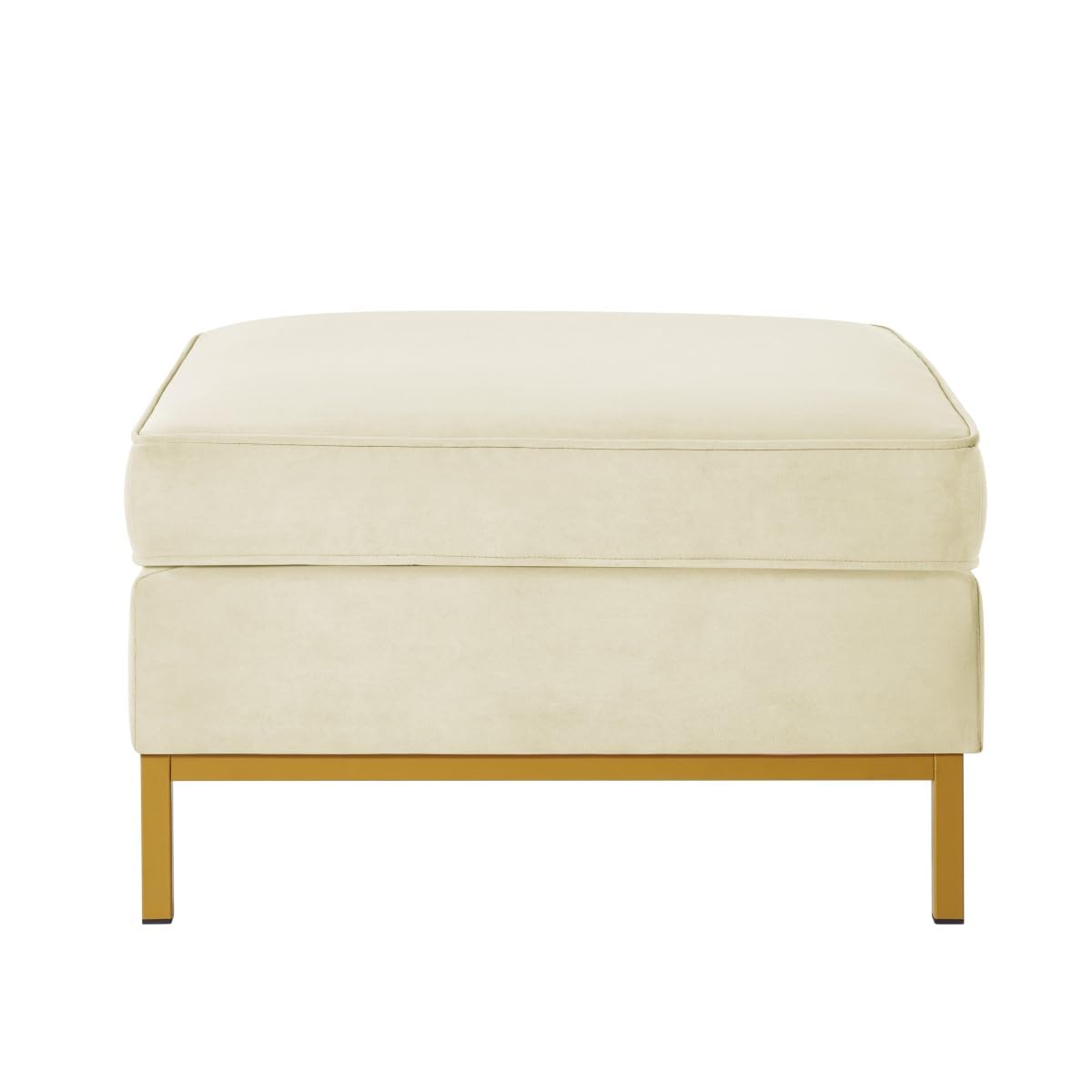 Mid-Century Modern Upholstered Square Sofa Ottoman Couch Ottoman