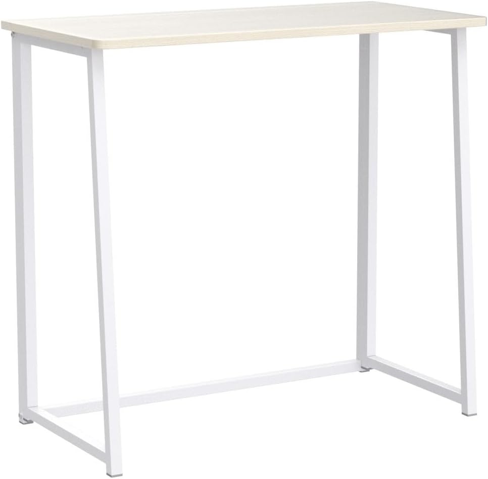Folding Desk, Small Foldable Desk 31.5" for Small Spaces, Space Saving Computer Table Writing