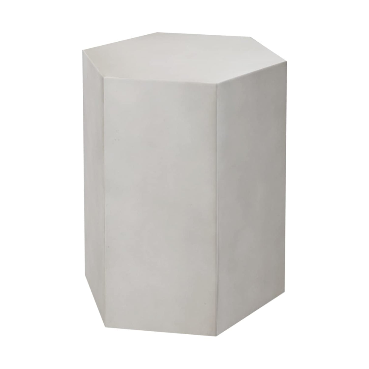 Concrete Accent Table, Hexagon Patio Side Table 14.5''Wx20''H