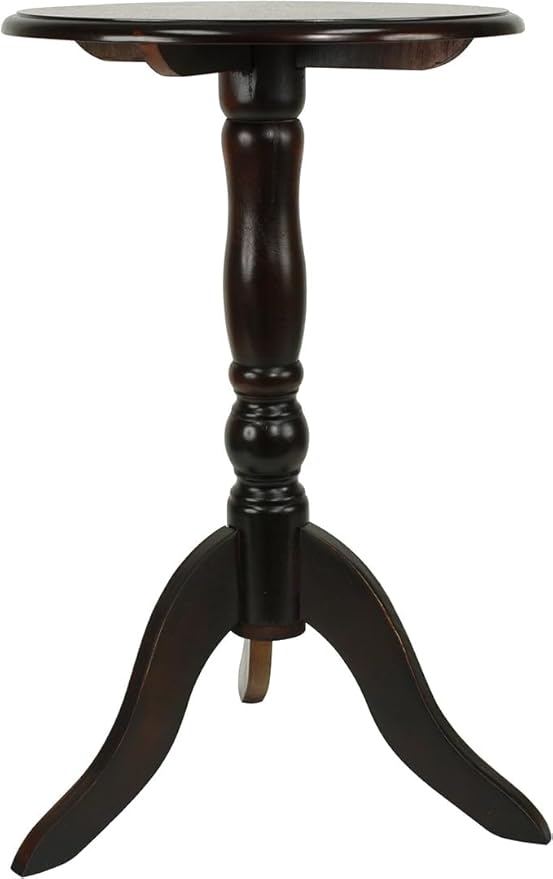 Simplify Round Pedestal Accent Side Table, Chic & Compact MDF Furniture for Traditional