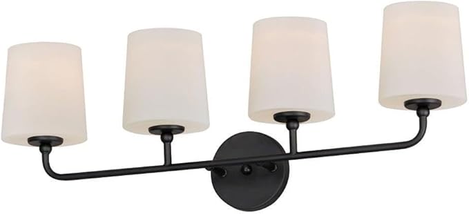 Bristol - 4 Light Bath Vanity-10 Inches Tall and 28.5 Inches Wide-Satin Brass Finish