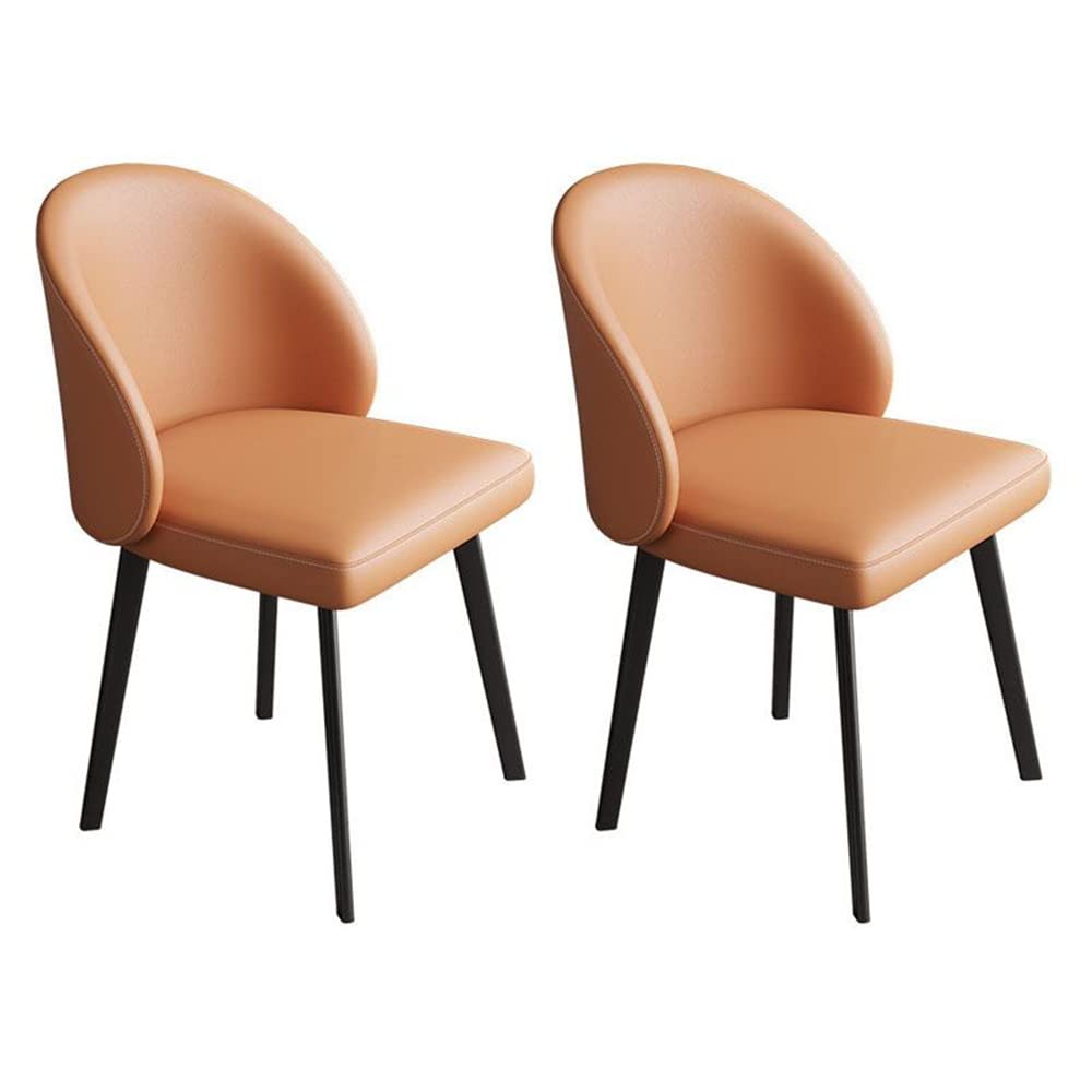 Contemporary Dining Chair Set Armless Chair with Metal Legs Modern Low Back Chairs Dining Side Chair for Dining Room Kitchen Living Room Bedroom
