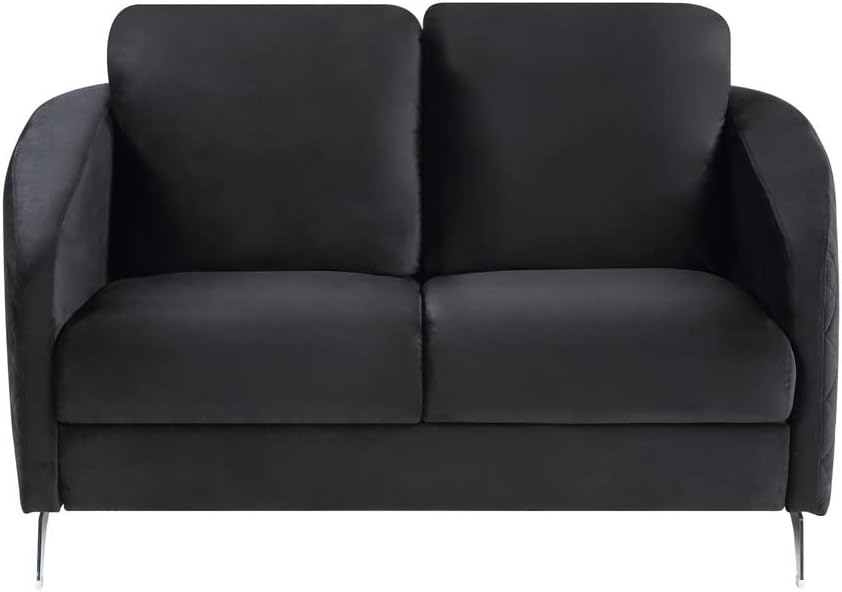 Modern Chic Loveseat, Black