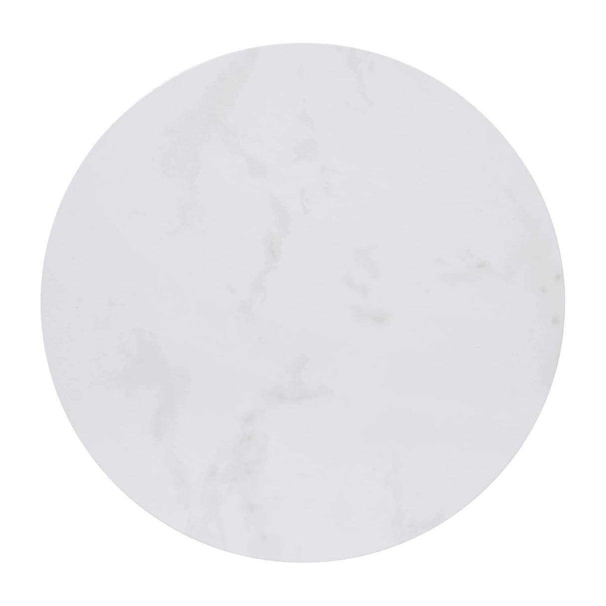 Hampstead Collection End Table - Modern White Marble Finish End Table