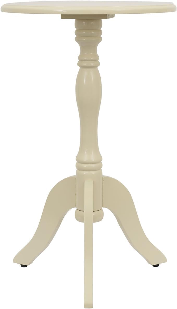Simplify Round Pedestal Accent Side Table, Chic & Compact MDF Furniture for Traditional