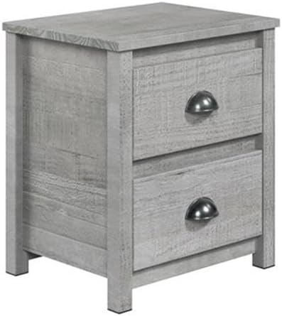 Hampton 2 Drawer Solid Wood Rustic Nightstand